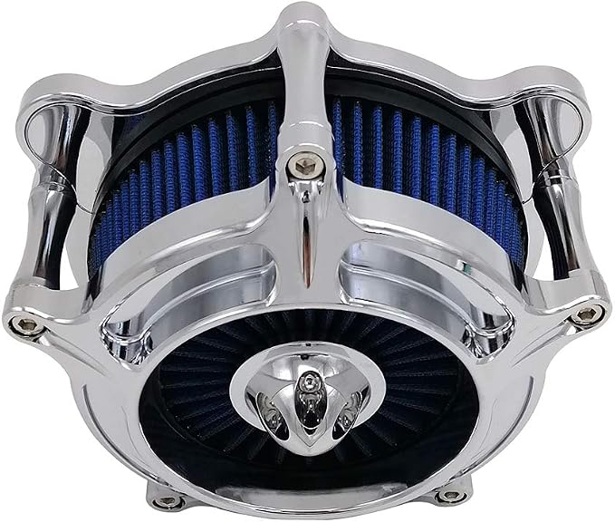 Harley Air Cleaner Turbine Intake Chrome Filter Kit Cnc Cut