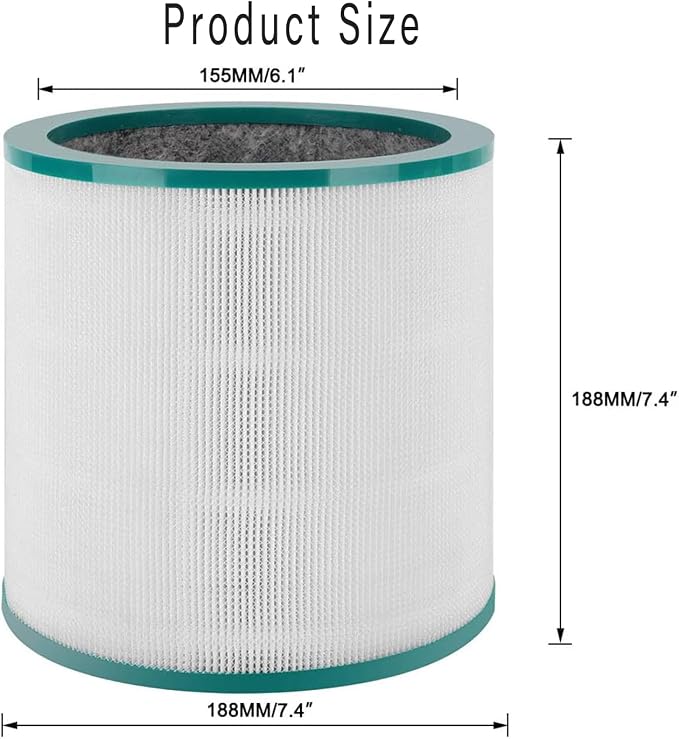 TP01 Ture HEPA 360° Glass Filter Replacement