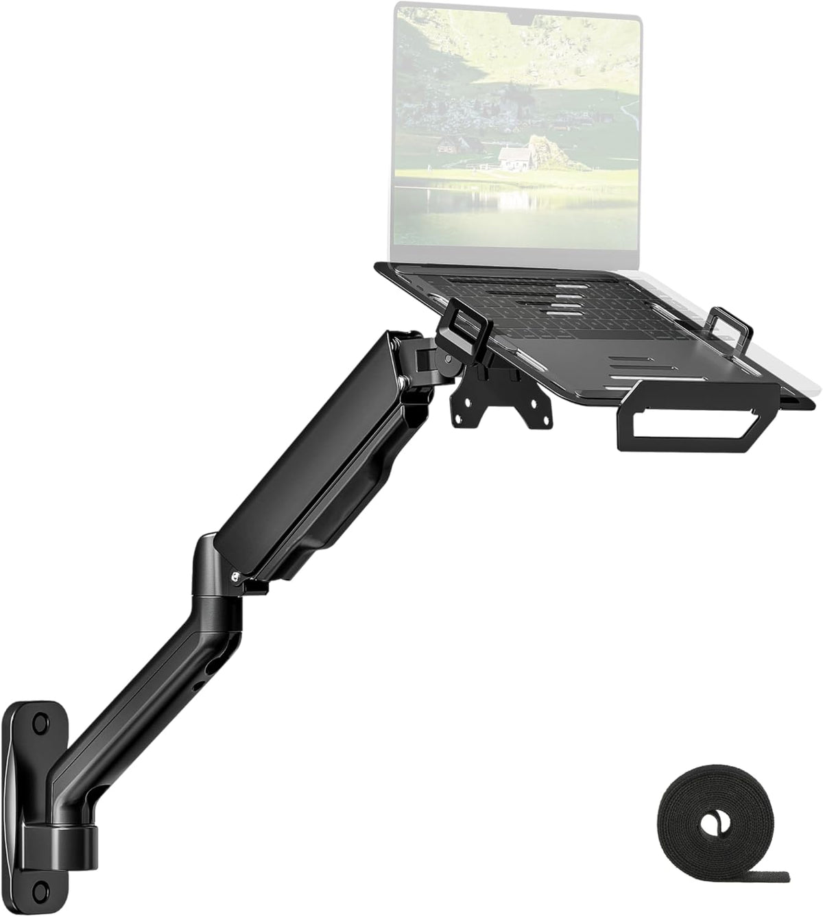 monTEK 2-in-1 Laptop Wall Mount, Fits 12–18" Laptops & 32" Monitors，Black