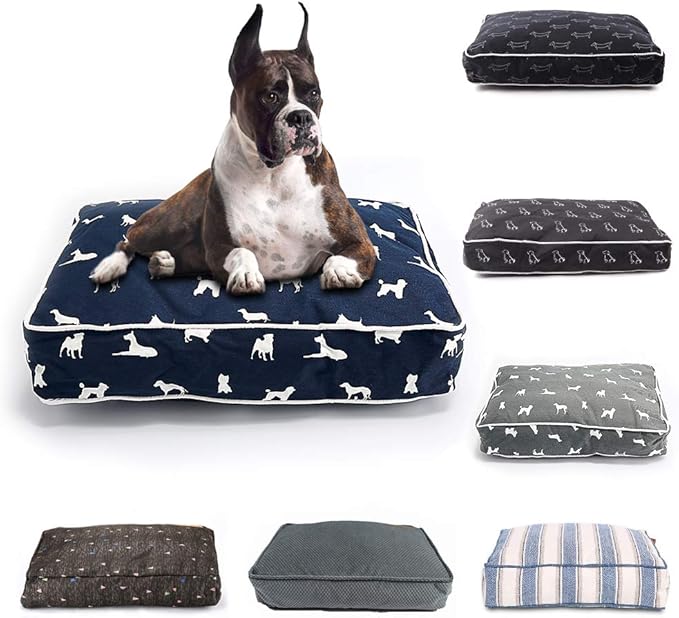 SOCHII Rectangular Pet Dog Beds Mats Sofa for Small Medium Large Dog Cats Warm Removable Dog Bed House Kennel Washable Pet Bed Products grey-COO039 M 60x40x10cm