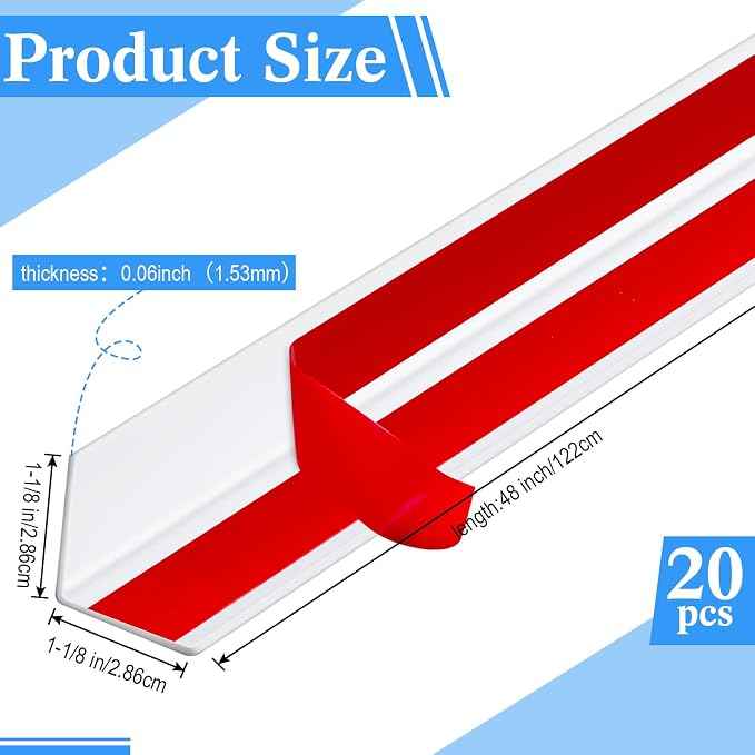 Sasylvia 10 Pcs 1-1/8 x 36 Inches Wall Corner Protector Guards