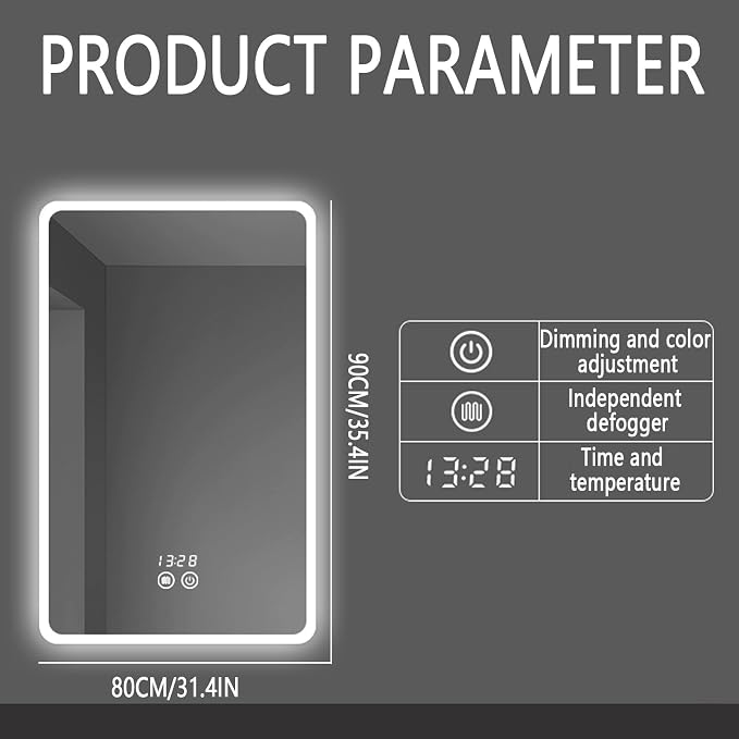 Backlit LED Illuminated Bathroom Mirror