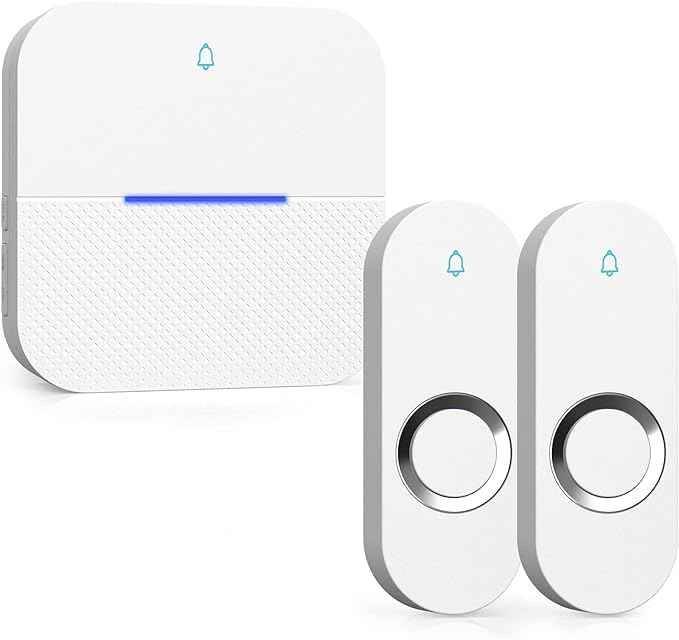 AIDA Lighted Wireless Doorbell for Home, Waterproof Battery Doorbell Wireless 1