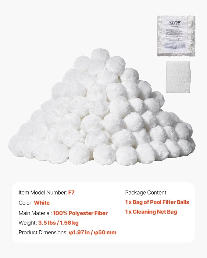 VEVOR Pool Filter Balls for Sand Filter, 3.5 lbs, Filter Balls Replace Pool