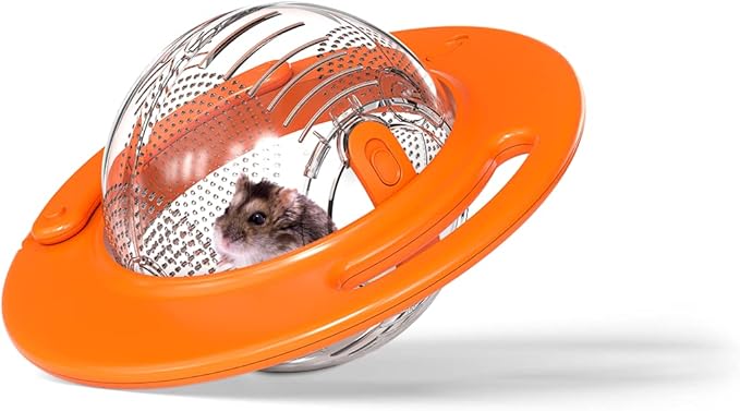 The Halo Small Pet Carrier and Hamster Exercise Ball – Safe, Portable & Breathable Design with Kick-Out Stands – Hamster Carrier & Accessories for Dwarf Hamsters, Mice & Gerbils