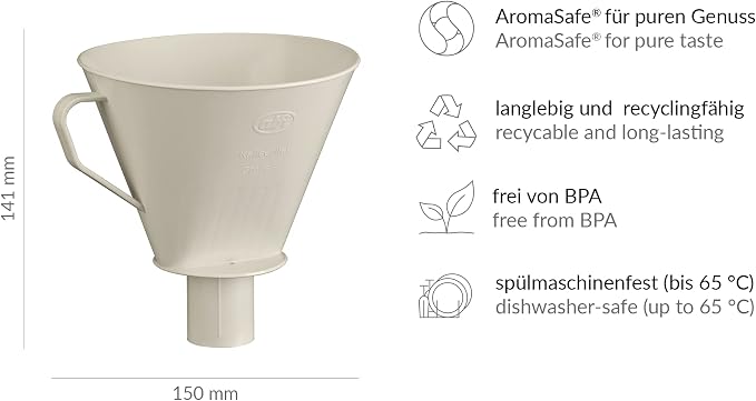 alfi Aroma Plus, Oatmeal Beige, Plastic Coffee Filter