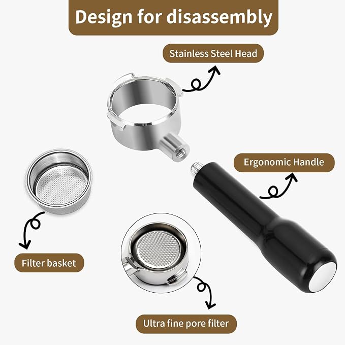 51mm Bottomless Portable Filter, 3 Ears,