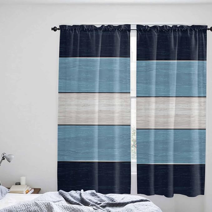 Vintage Country Woodcuts Window Valance Curtains, 2 Panel