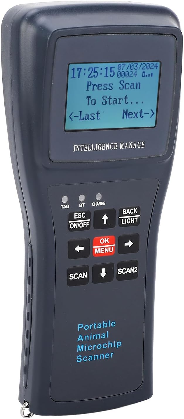 FILFEEL Handheld Pet Microchip Scanner Low Frequency Reader with for Animal Ear Tag and High Accuracy Microchip Identification (#3)