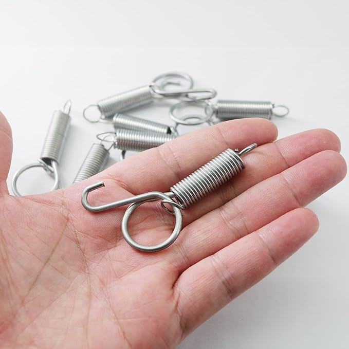 Pet Cage Door Latch Spring Hook - 20 Pack Heavy Duty Spring Loaded Dog Crate Lock, Galvanized Steel Chicken Coop Latches for Rabbit Hutch, Bird Cage, Wire Mesh Enclosures