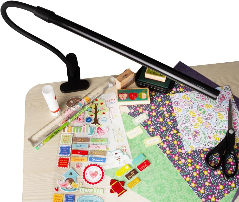 OttLite LED Clip-On Easel Lamp, Black