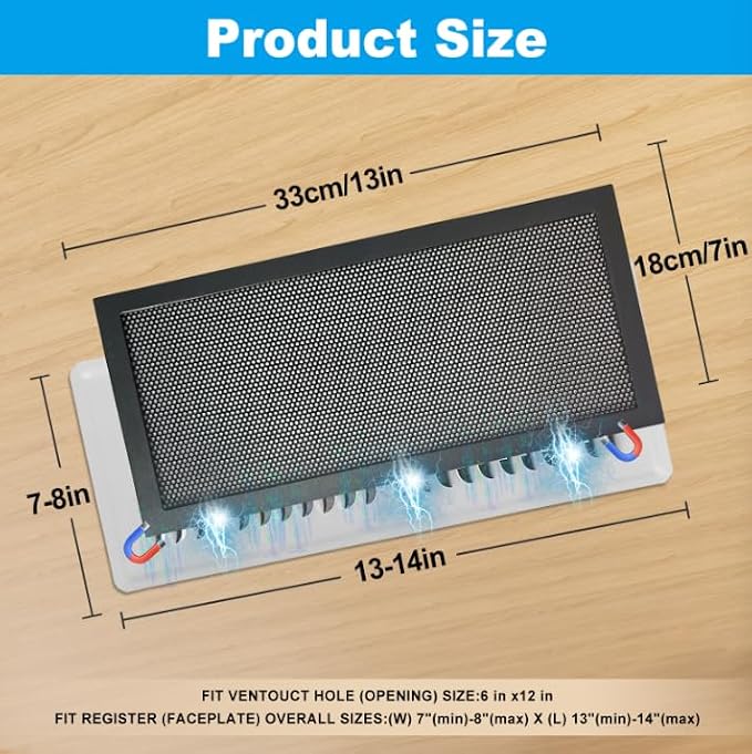 4-Pack 7"x13" Powerful Magnetic Vent Covers