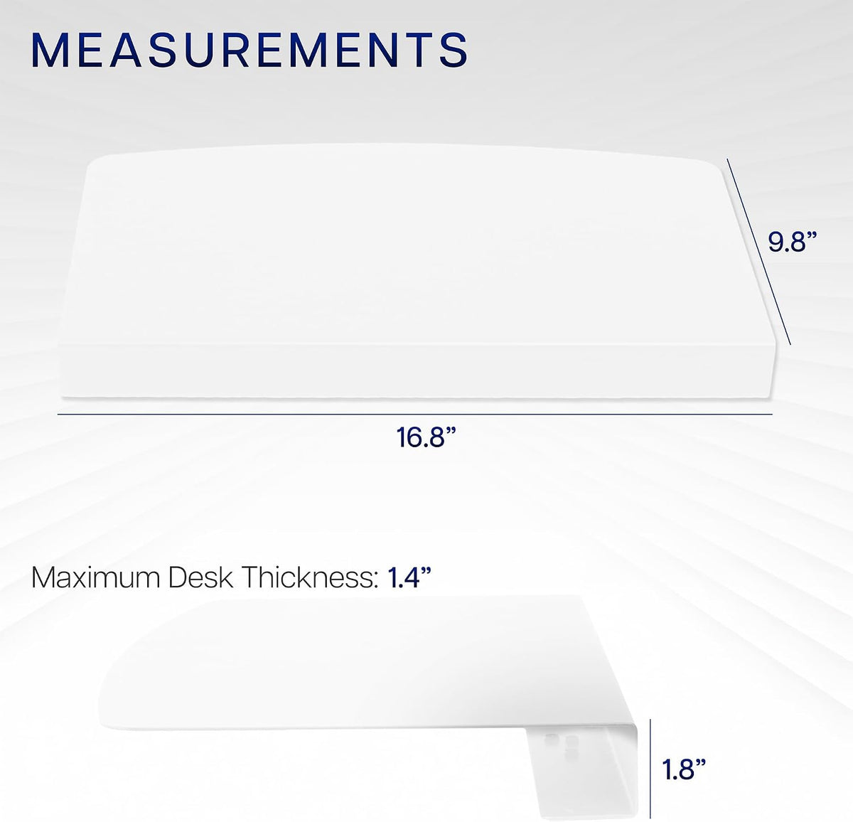 VIVO White 17 in Corner Desk Connector Platform, DESK-AC07SW