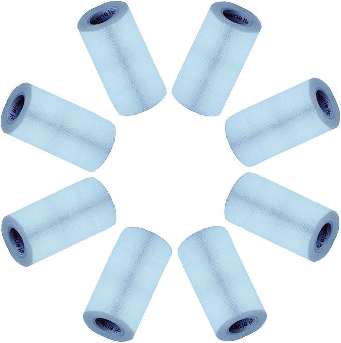3 Inch Vet Wrap Tape Bulk (White) (Pack of 12) Self Adhesive Adherent Adhering Flex Bandage Grip Roll for Dog Cat Pet Horse