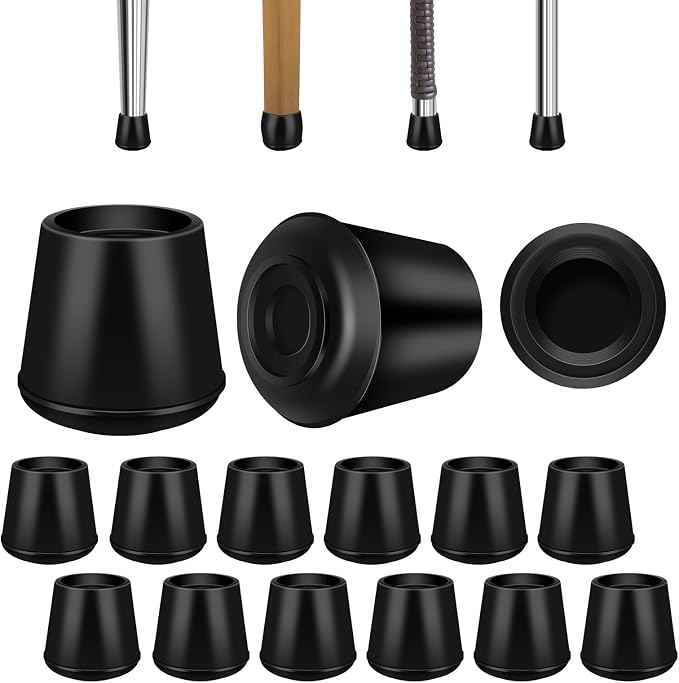 3/4" Round Rubber Chair Leg Tips Caps, Chair Leg Floor Protectors Furniture