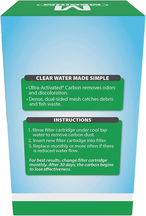 Tetra Whisper Bio-Bag Filter Aquarium Cartridges, Medium Filter for Freshwater and Marine Fish, Removes Odors and Discoloration, Ready to Use, 3 Medium Green Filters