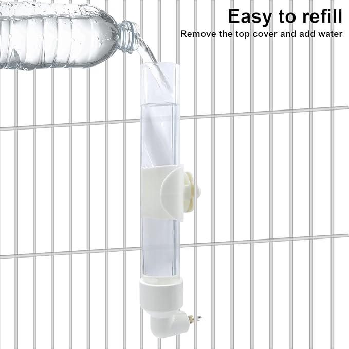 Bird Water Dispenser Parrot Waterer Automatic Bird Water Feeder for Medium Birds Parakeet Cockatiel Conure Caique (Medium)