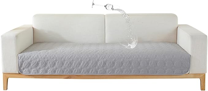 Waterproof Dog Bed Cover Non-Slip Stain Resistant pet Sofa Cushion, pet Mattress Cover Cover, Sofa Furniture Protector for Small Dogs Large Dogs and Cats (Light Gray) (82x82in)