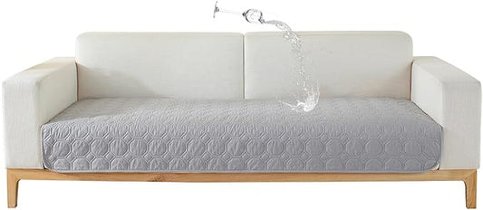 Waterproof Dog Bed Cover Non-Slip Stain Resistant pet Sofa Cushion, pet Mattress Cover Cover, Sofa Furniture Protector for Small Dogs Large Dogs and Cats (Light Gray) (52x80in)