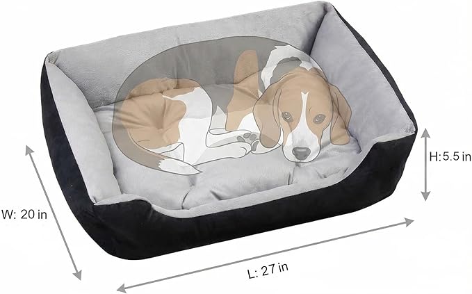 Dog Bed Medium Large Size Dogs Sleeping Mat Dog Orthopedic Foam with Bolster Washable Dogs Bed Sofa Pet Bed with Removable Cover
