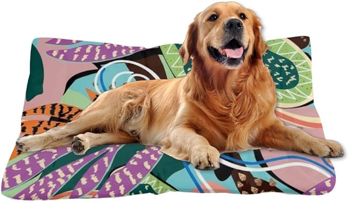 Dog Bed Crate Pad Dog Sleeping Mat Create Pad Bed for Crate Small Washable Non-Slip Cushion for Cages Medium Size Mats Crates Puppy Washable Indoor Outdoor 24X18 Inch
