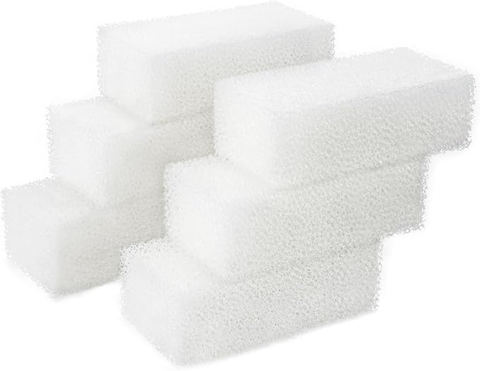 AQUANEAT 6-Pack Replacement Filter Sponge Pads, Aquarium Foam Insert Compatible