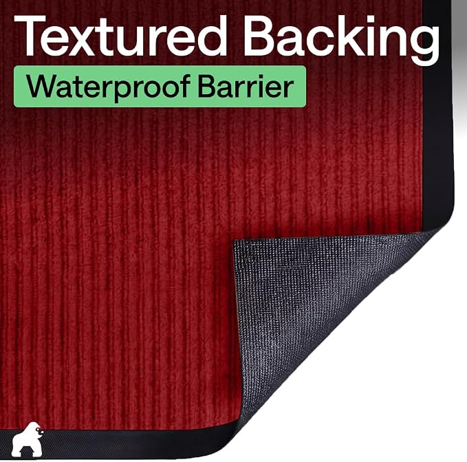 GORILLA GRIP Waterproof Traffic Guard Door Mat, 2 Pack Heavy Duty Entryway Mats