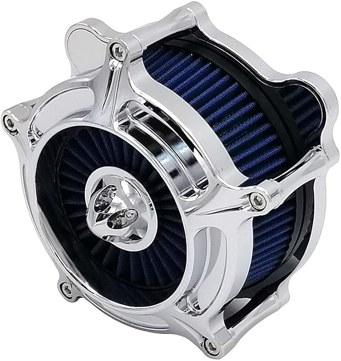 Harley Air Cleaner Turbine Intake Chrome Filter Kit Cnc Cut