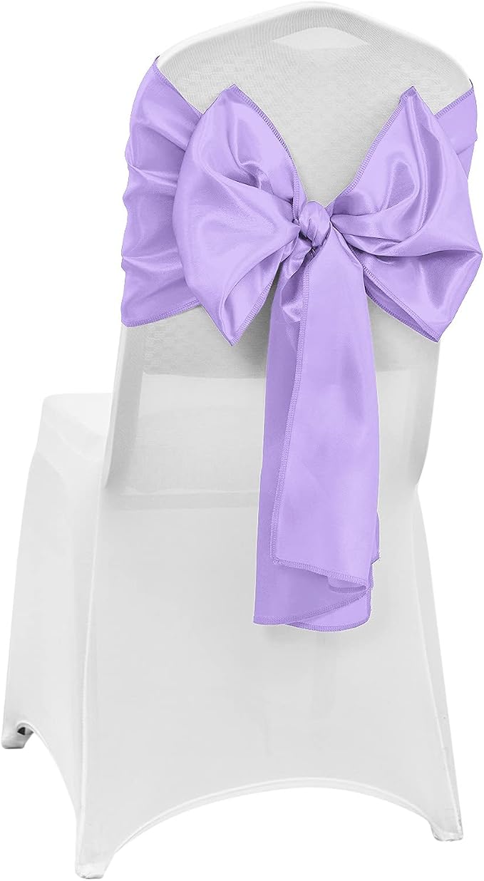 4-Pack Lavender Satin Table Runner 12 x 108 Inch Long Bright and Smooth Silk