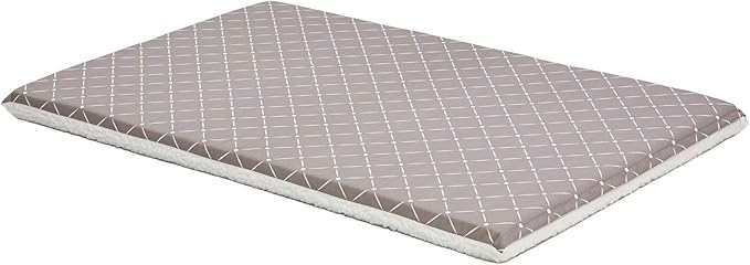 MidWest Homes for Pets Quiet Time Couture Paxton Pet Bed in Mushroom/Fleece with Pillow Cover, Mushroom, 48" (40748-MRD)
