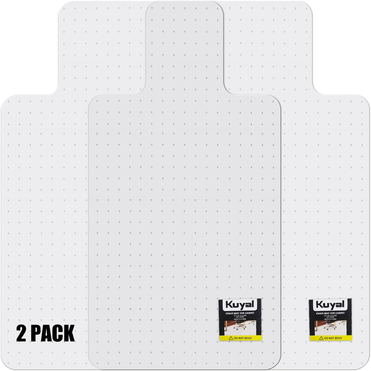 Kuyal Office Chair Mat for Carpet, 2 Pack Heavy Duty Computer Chair Mat