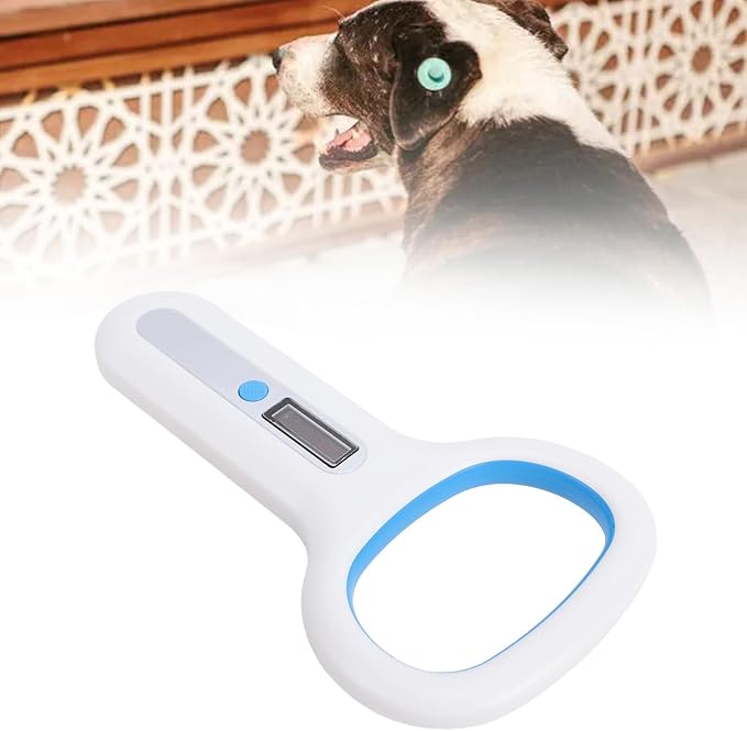 HEEPDD Pet Microchip Scanner, Trackers Reader for Dogs and Cats with OLED Display and Connectivity for Vet Professionals Pet Microchip Scanner, Rechargeable Nan Gardening (White)