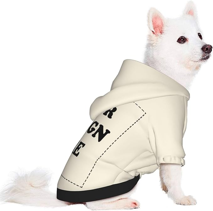 Dog Clothes, Custom Dog Hooded Sweatshirt, Personalized Pet Costume Robe Shirt with Text/Image/Club Name/Pet Shop Logo for Small Medium Large Dogs and Cats, CreamYellow, XS