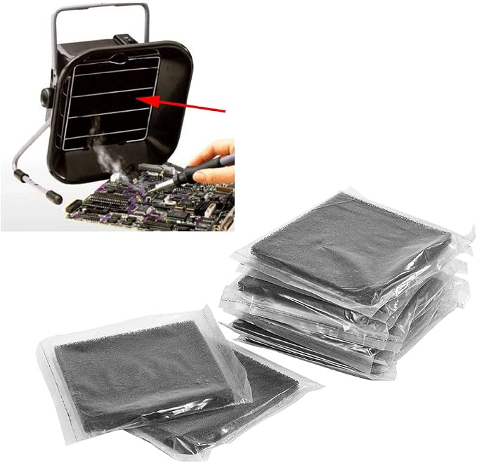 10pcs Activated Carbon Filter 13cm x 13cm Efficient Fume Extractor