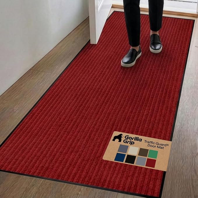 GORILLA GRIP Waterproof Traffic Guard Door Mat, Heavy Duty Entryway Mats