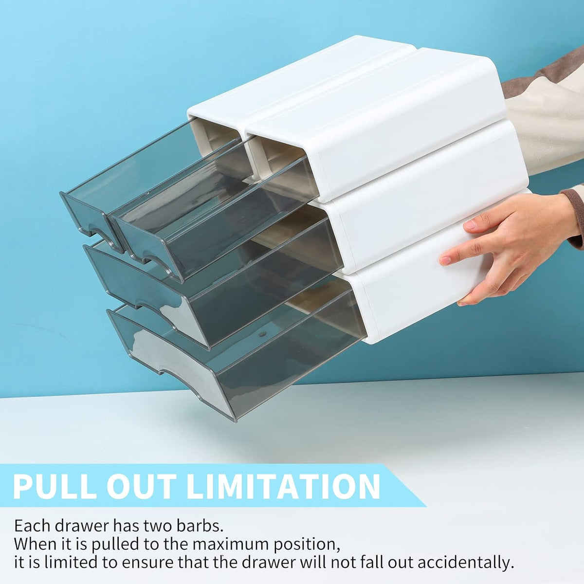 White Desktop Drawer Organizer Unit for Office Paper and Supplies
