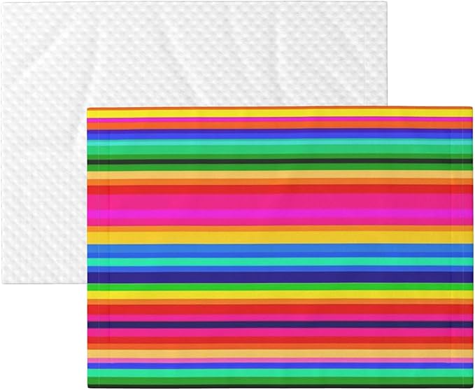 Reversible Dog Blanket for Beds Couches, Novel Colorful Mexican Blanket Stripes, Double Sided Cat Blanket with Textured Dot Feel and Smooth Feel for Seasonal Comfort All Year