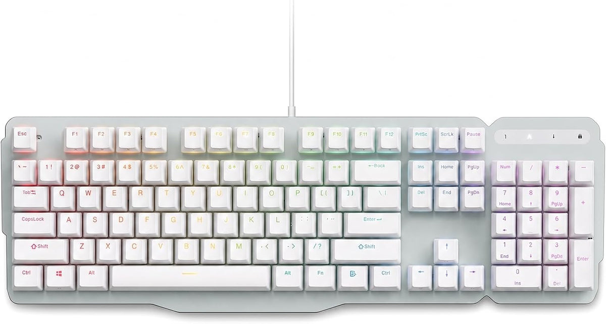 RK952 Wired Mechanical Gaming Keyboard, Full-Size 104 Keys, Aluminum Plate
