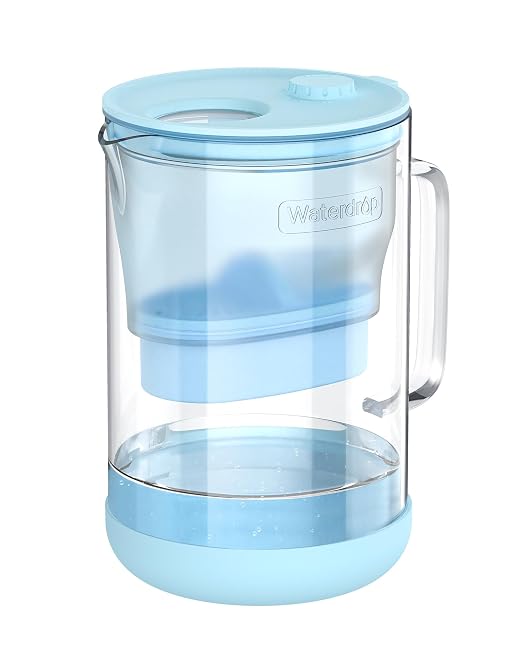 Waterdrop Large Glass Alkaline Water Filter Pitcher
