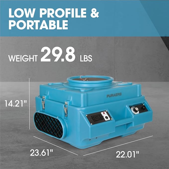 HEPA Air Scrubber with GFCI Outlets