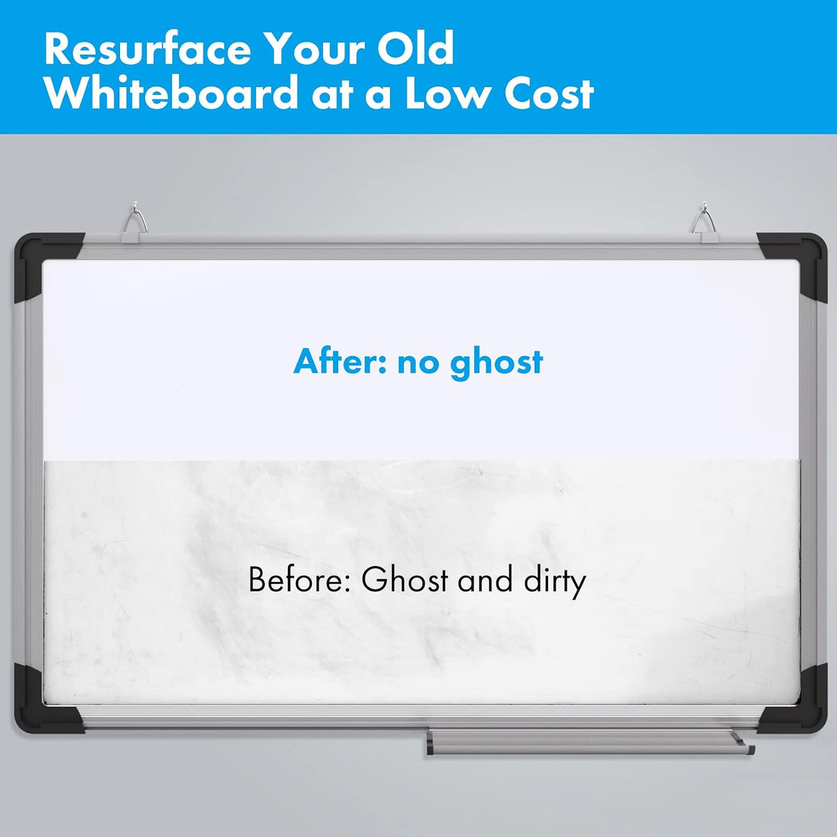 HAMIGAR White Board Dry Erase, 48" x 79" Peel and Stick Paper, No Ghosting