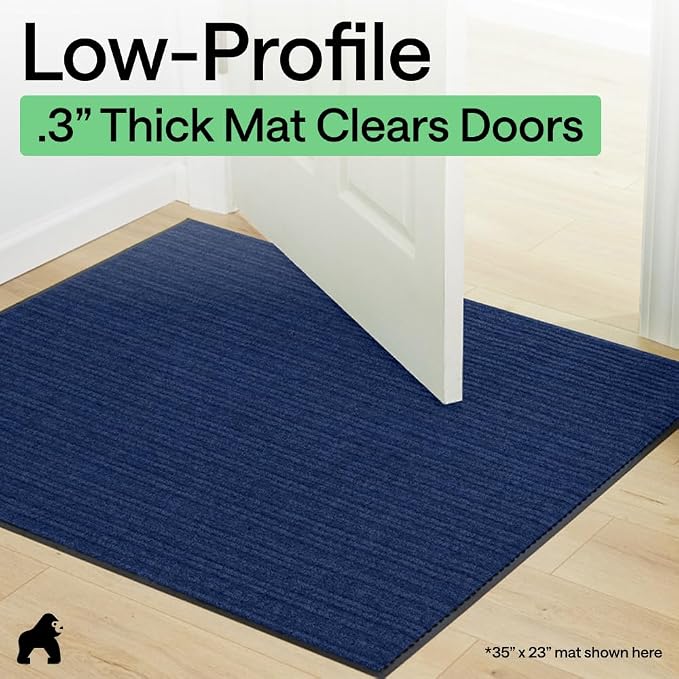 GORILLA GRIP Waterproof Traffic Guard Door Mat, Heavy Duty Entryway Mats