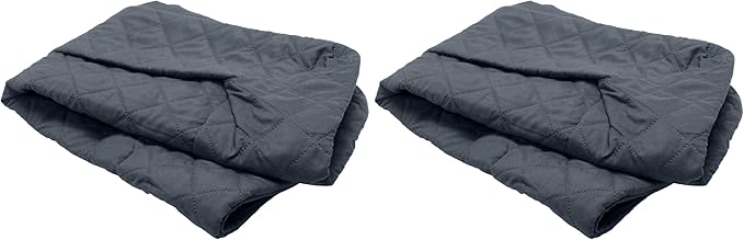 Furhaven Replacement Dog Bed Cover Quilted Sofa-Style, Machine Washable - Iron Gray, Medium (Pack of 2)