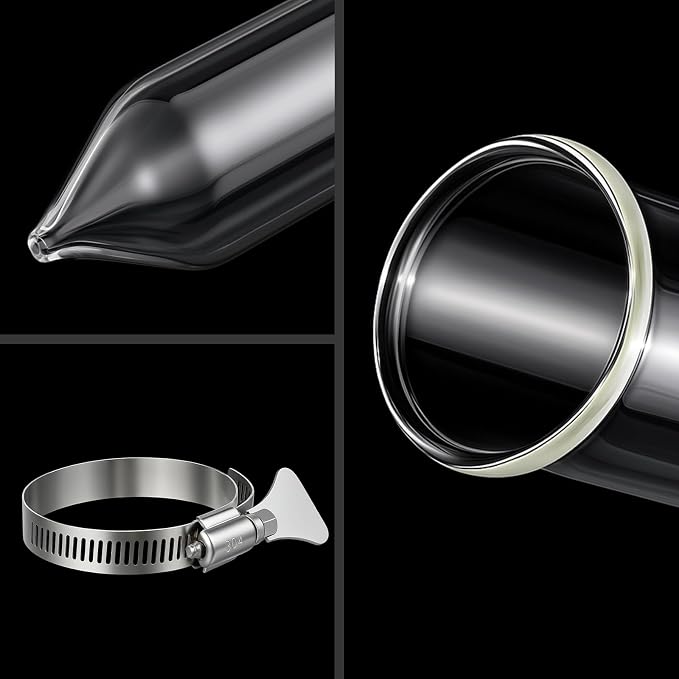 Chunful Glass Extractor Extraction Filter Tube 20" Long 50mm Diameter Thick and