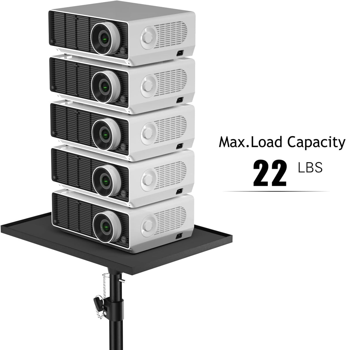 Facilife Projector Stand Tripod - Laptop Tripod Projector Stand Adjustable Height 22 to 47 Inch, Projector Tripod Stand, Tripod for Projector, Projector Stand for Outdoor Movies