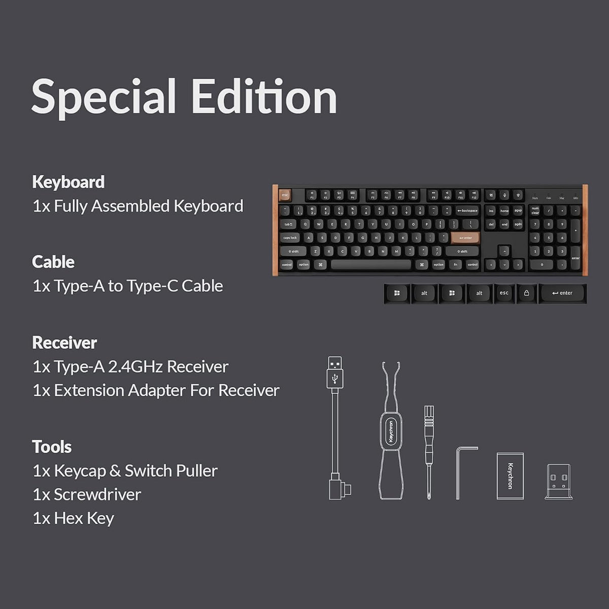 Keychron K10 HE Full-Size Hall Effect Keyboard Wireless, Rapid Trigger