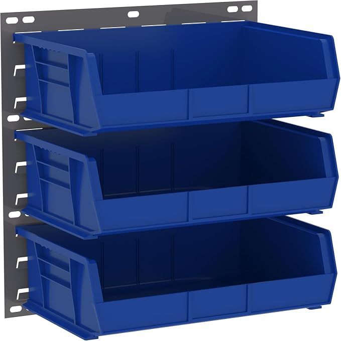 Akro-Mils 30255 AkroBins Plastic Storage Bins, Space-Saving Stackable Bins