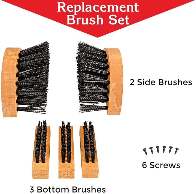Scrusher Deluxe Boot Cleaner Replacement Brush Set