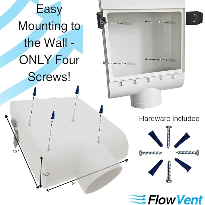 Indoor Dryer Vent Kit | Dual Filter Lint Trap