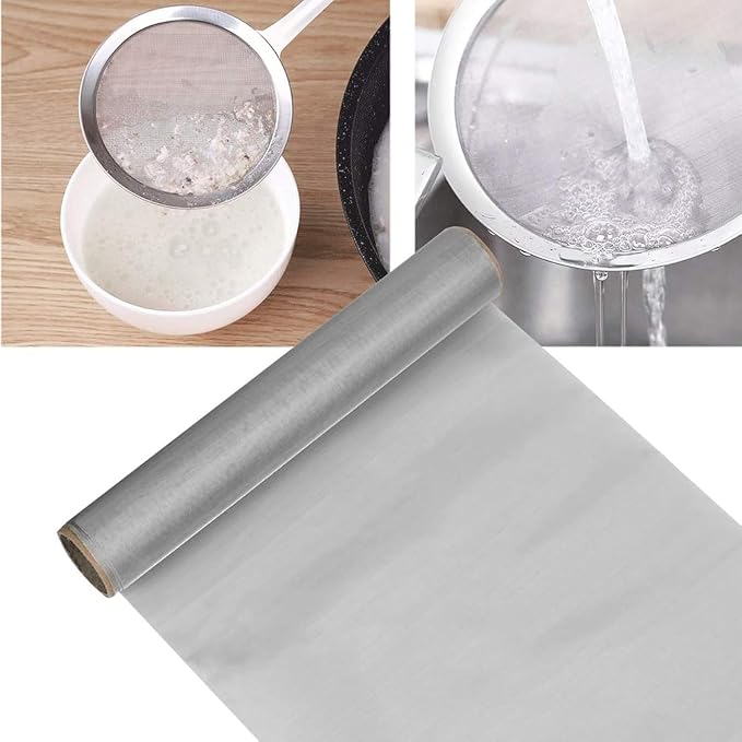 Woven Stainless Steel Wire Mesh, 250 Mesh Durable & Flexible, Fine to Large Mesh